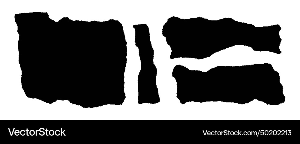 Black rectangle frames with jagged edges Vector Image