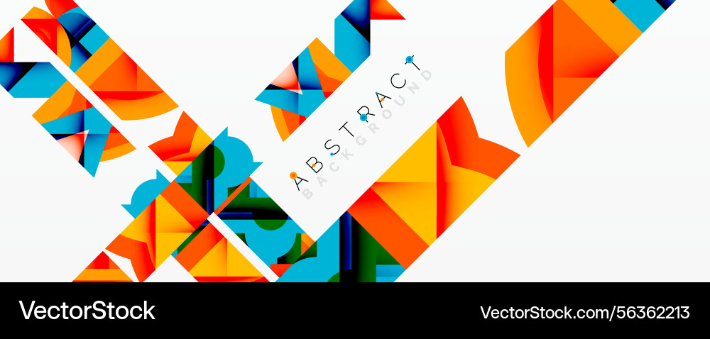 Bright geometric shapes overlap creating dynamic Bright geometric shapes overlap creating dynamic vector image