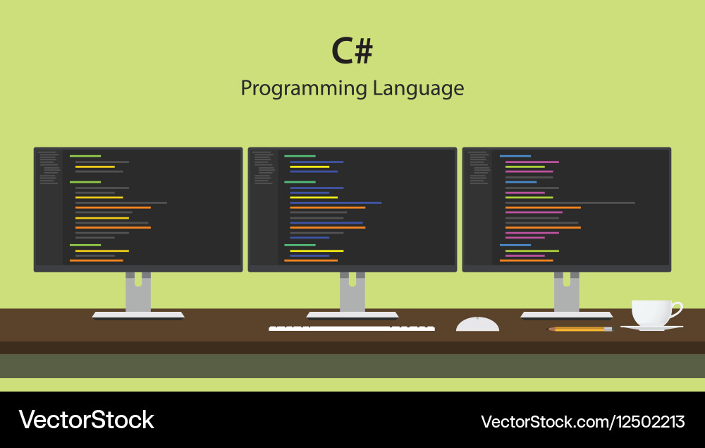 C Programmiersprachencode vektorbild