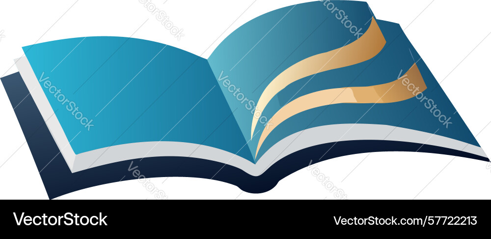 Classic open book design generative ai Vector Image