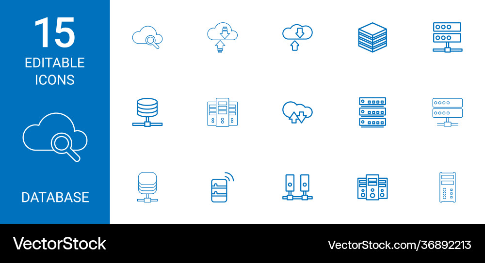 Database icons vector image