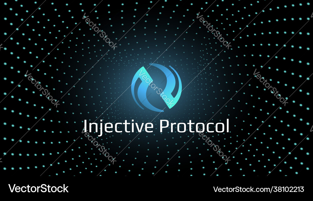 Injective protocol inj token symbol Injective protocol inj token symbol vector image