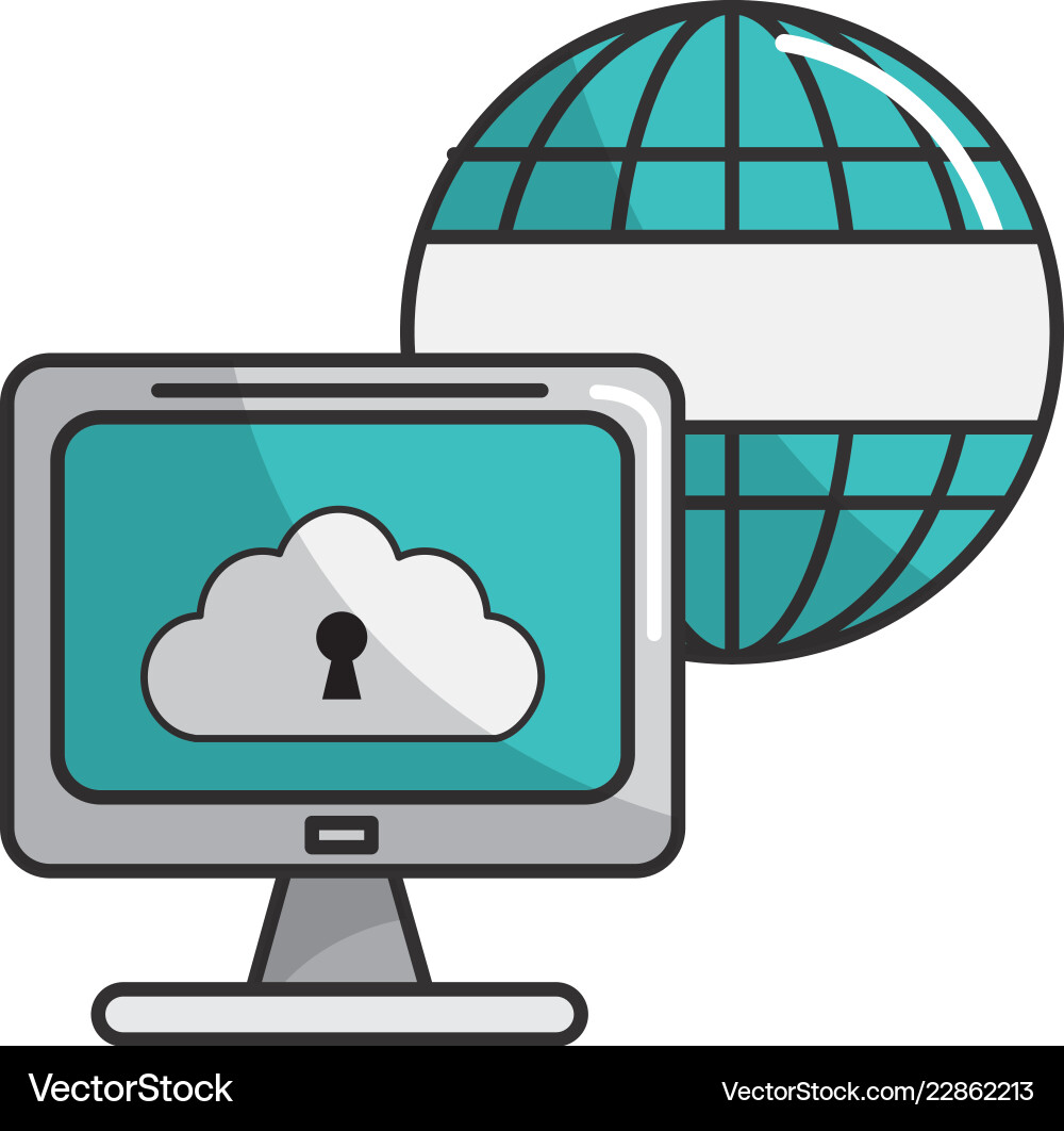 Isolated web hosting design vector image