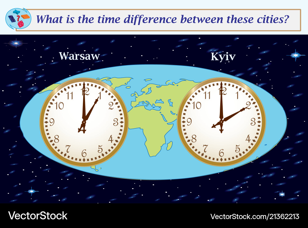Logical task what is the time difference between Logical task what is the time difference between vector image
