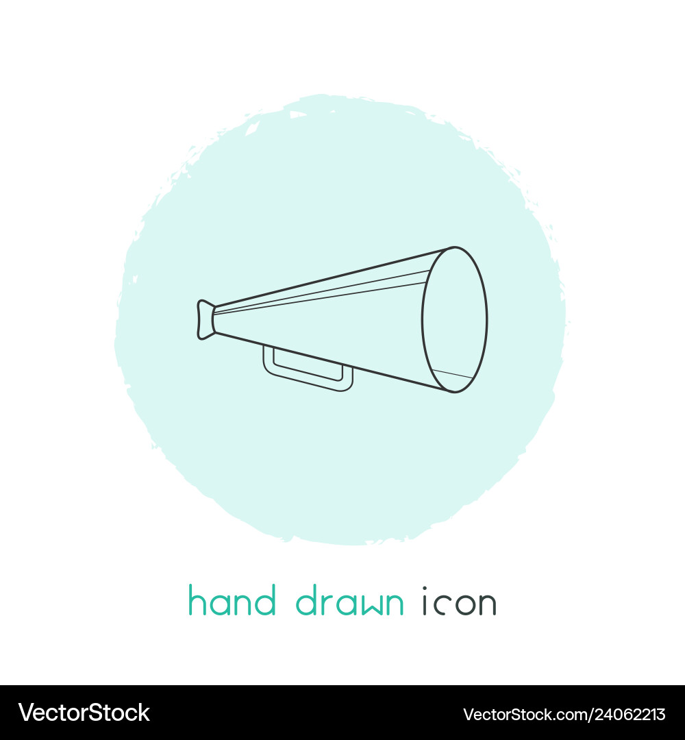 Megaphone icon line element Megaphone icon line element Vector Image