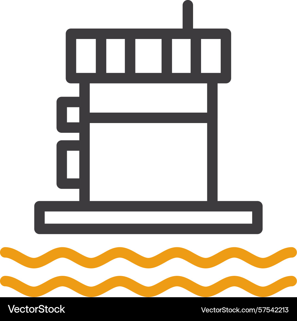 Navigation beacon two color icon Vector Image