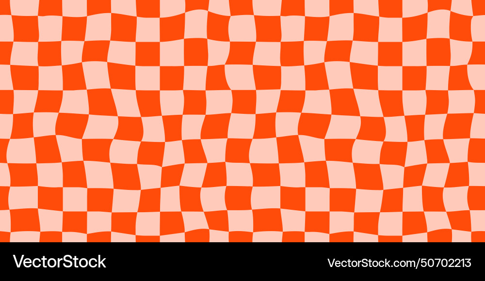 Seamless red checkerboard pattern repeating vector image