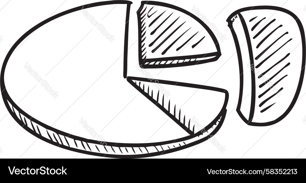 Segmentiert Pie Diagramm Datenvisualisierung Vektorbild