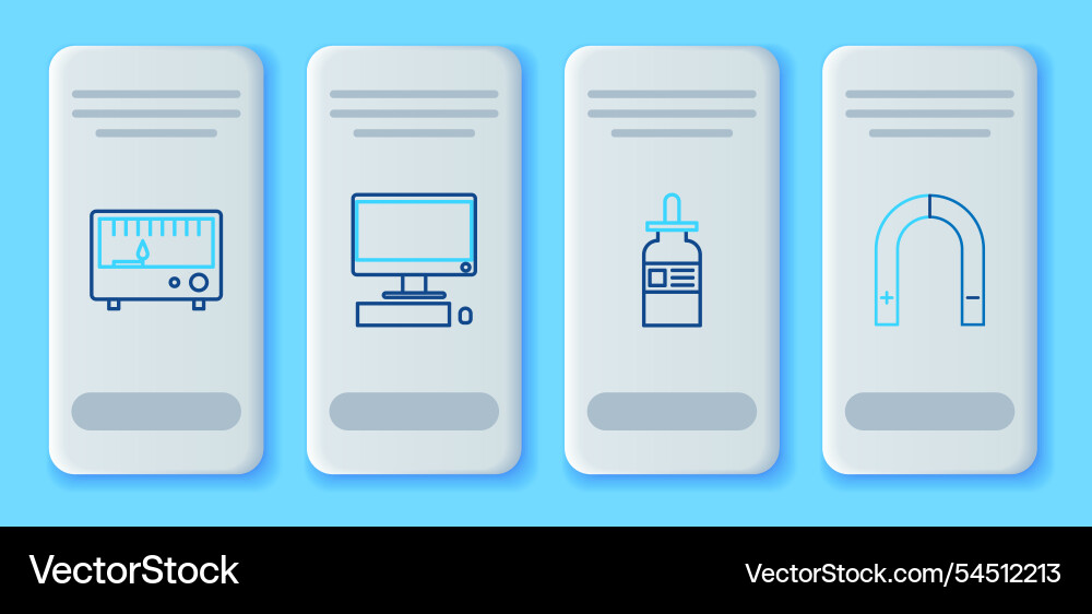 Set line computer monitor with keyboard and mouse Set line computer monitor with keyboard and mouse vector image
