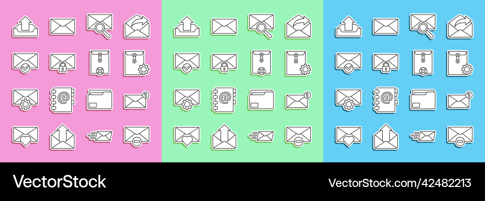 Set line delete envelope setting Set line delete envelope setting vector image