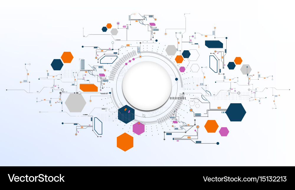Technological abstract modern digital element vector image