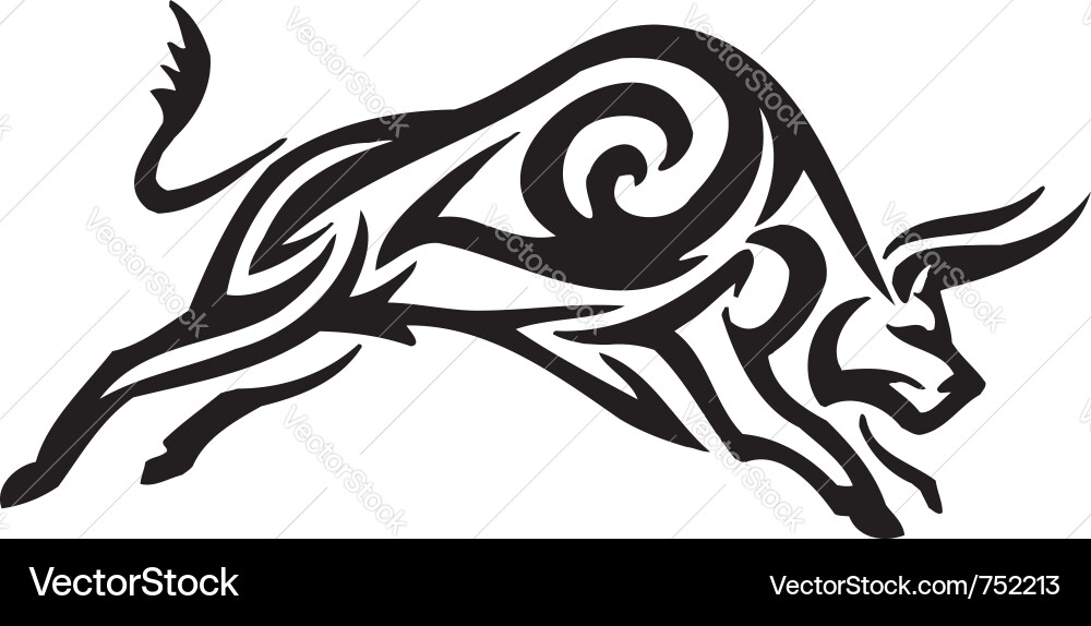 Tribal Bull - Strength & Power vector image