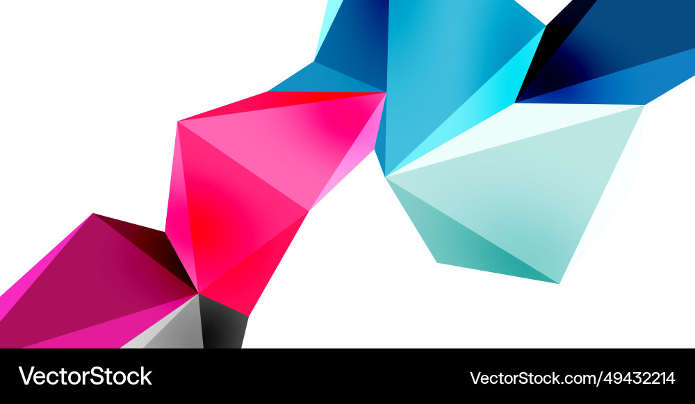3d low poly triangle design elements 3d low poly triangle design elements vector image
