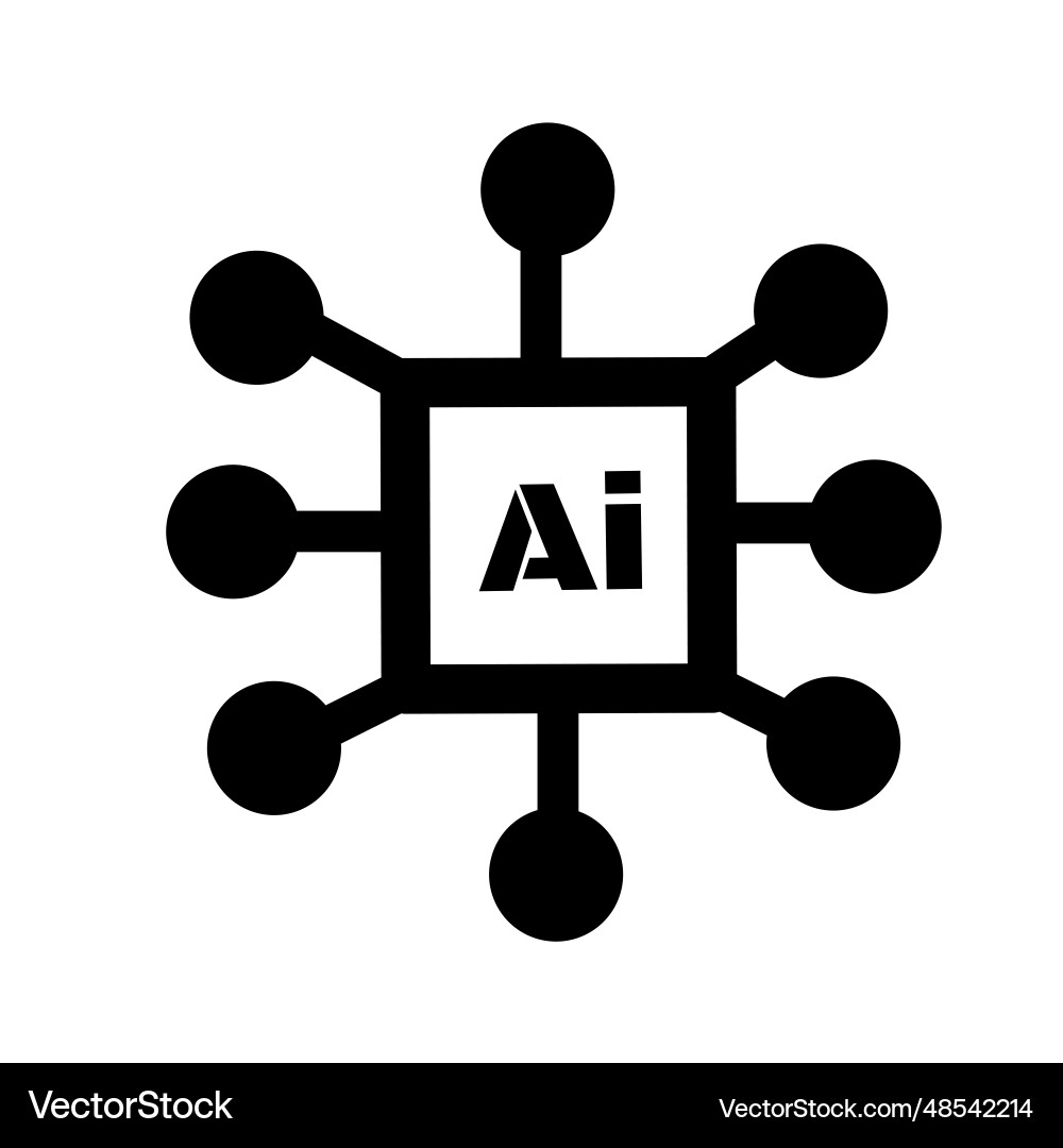 Ai processor icon Vector Image