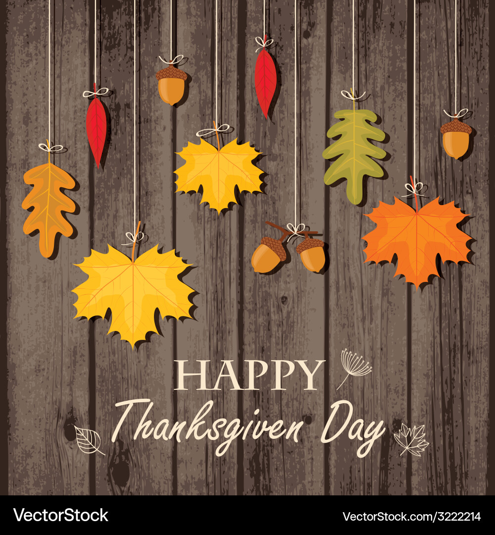 Autumn Thanksgiving Card vector image