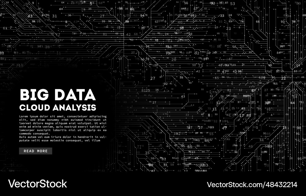 Big data cloud computing blockchain visualiztion Big data cloud computing blockchain visualiztion Vector Image