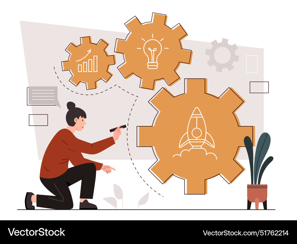 Concept of processing Concept of processing vector image