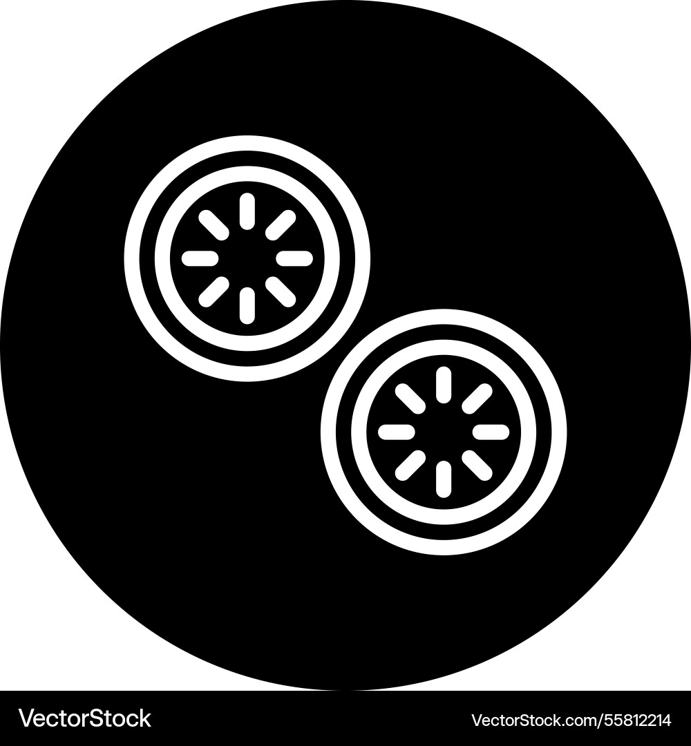 Cucumber slice icon design Vector Image