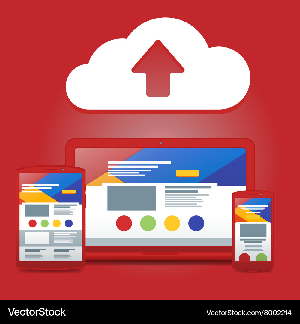 Development of adaptive design and a cloud service vector image