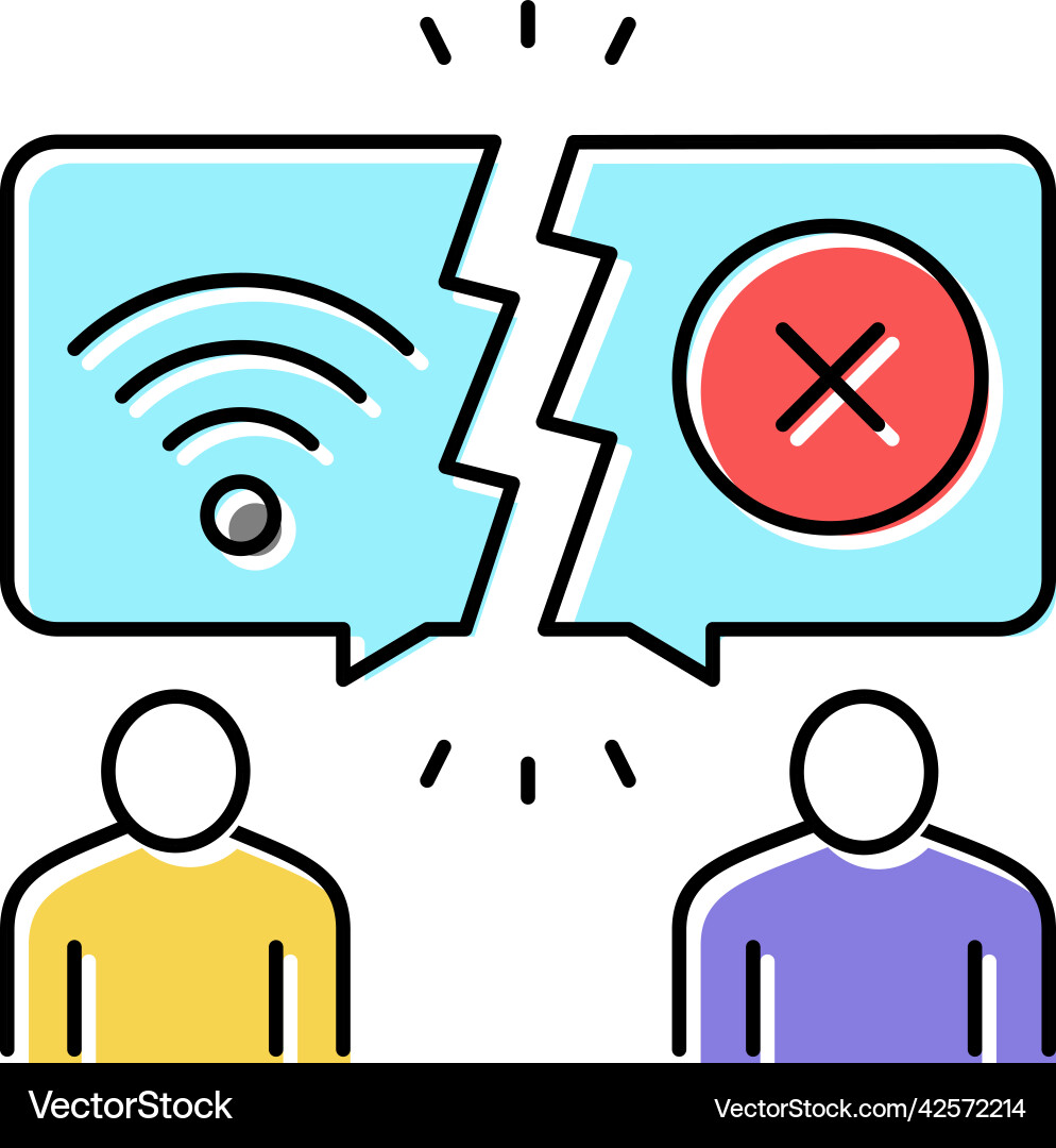 Digital divide color icon Digital divide color icon vector image