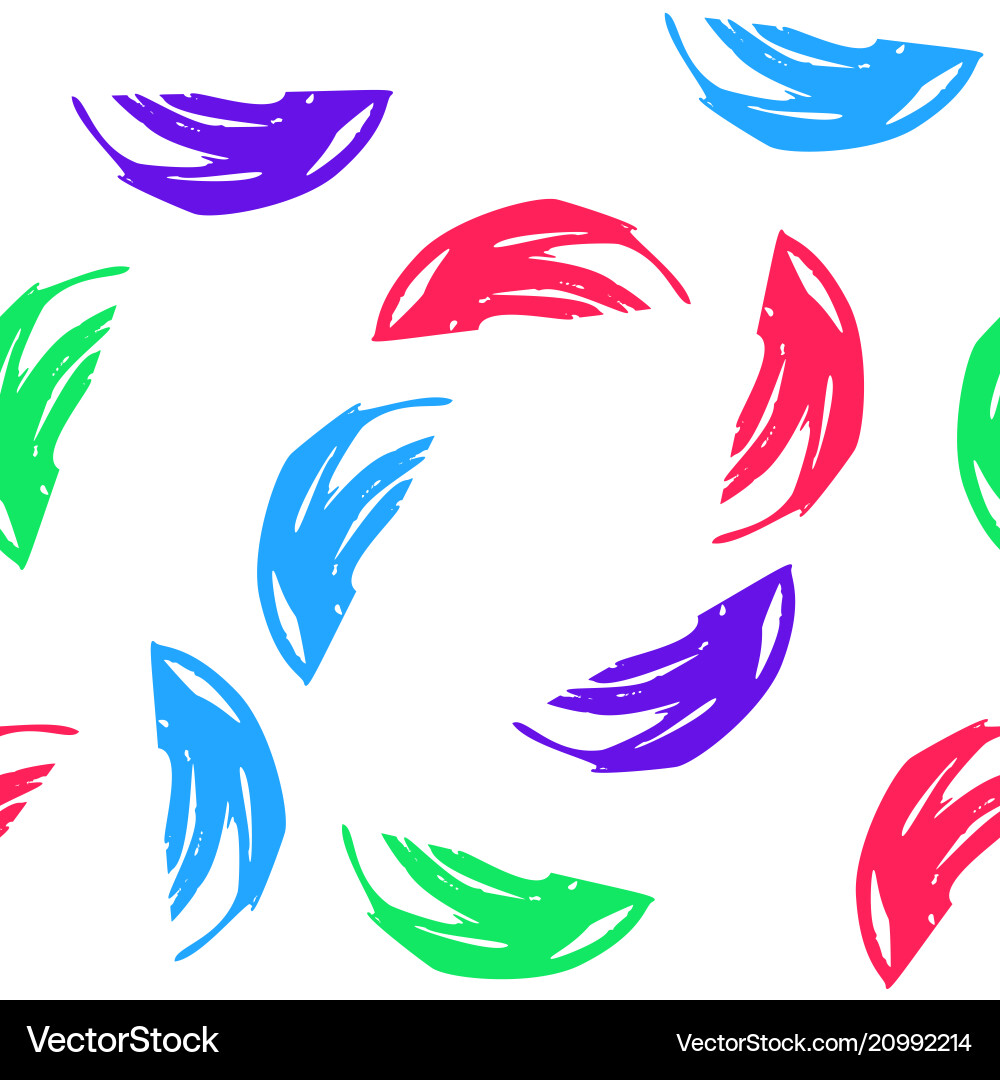Dry brushes seamless pattern minimalistic Dry brushes seamless pattern minimalistic vector image