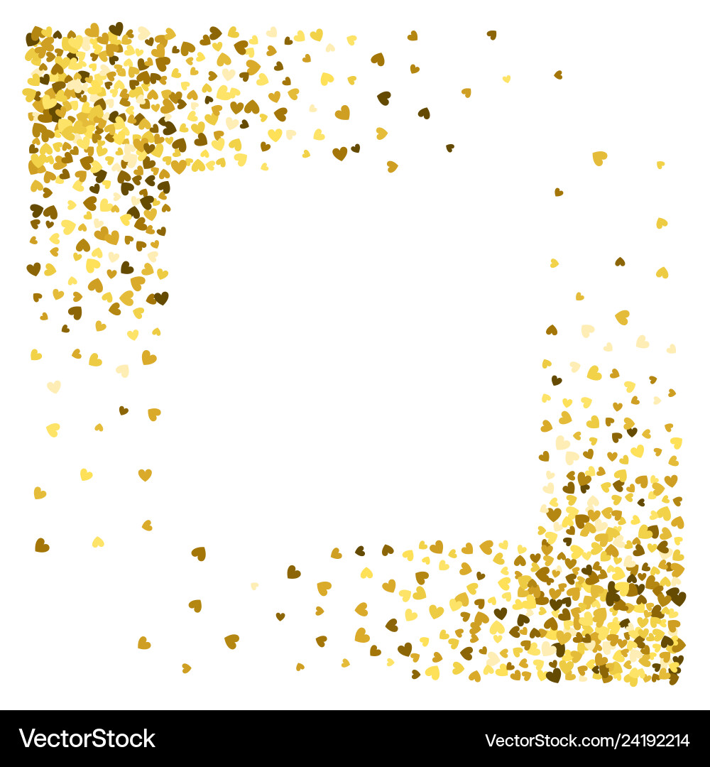 Frame or border of random scatter hearts Frame or border of random scatter hearts Vector Image