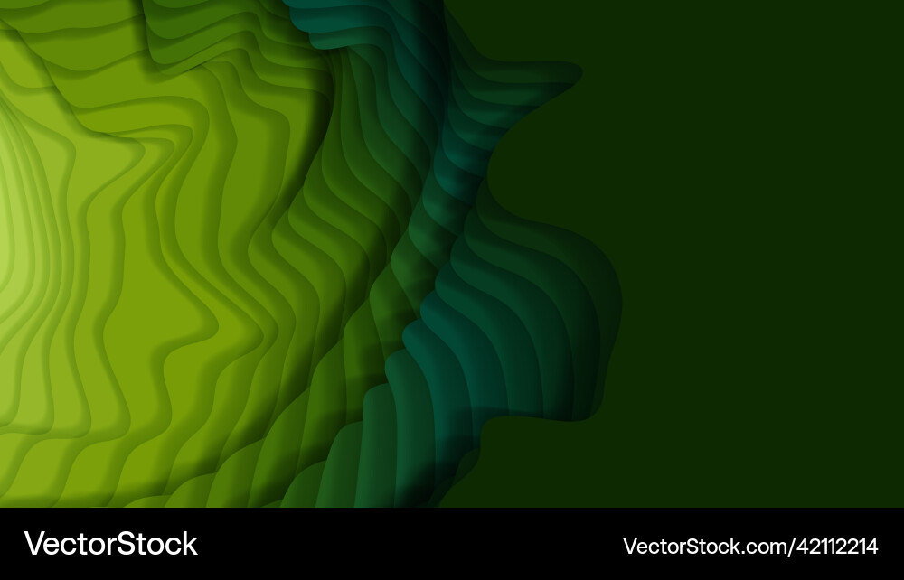 Grüne Papierschichten 3d abstrakte Gradientenpapierschnitt Grüne Papierschichten 3d abstrakte Gradientenpapierschnitt vektorbild
