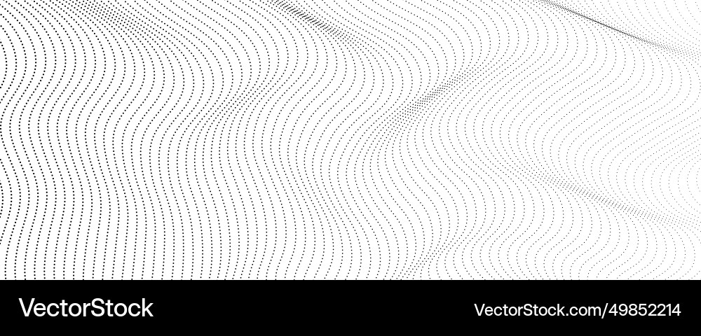 Halftone monochrome background with flowing dots Halftone monochrome background with flowing dots vector image