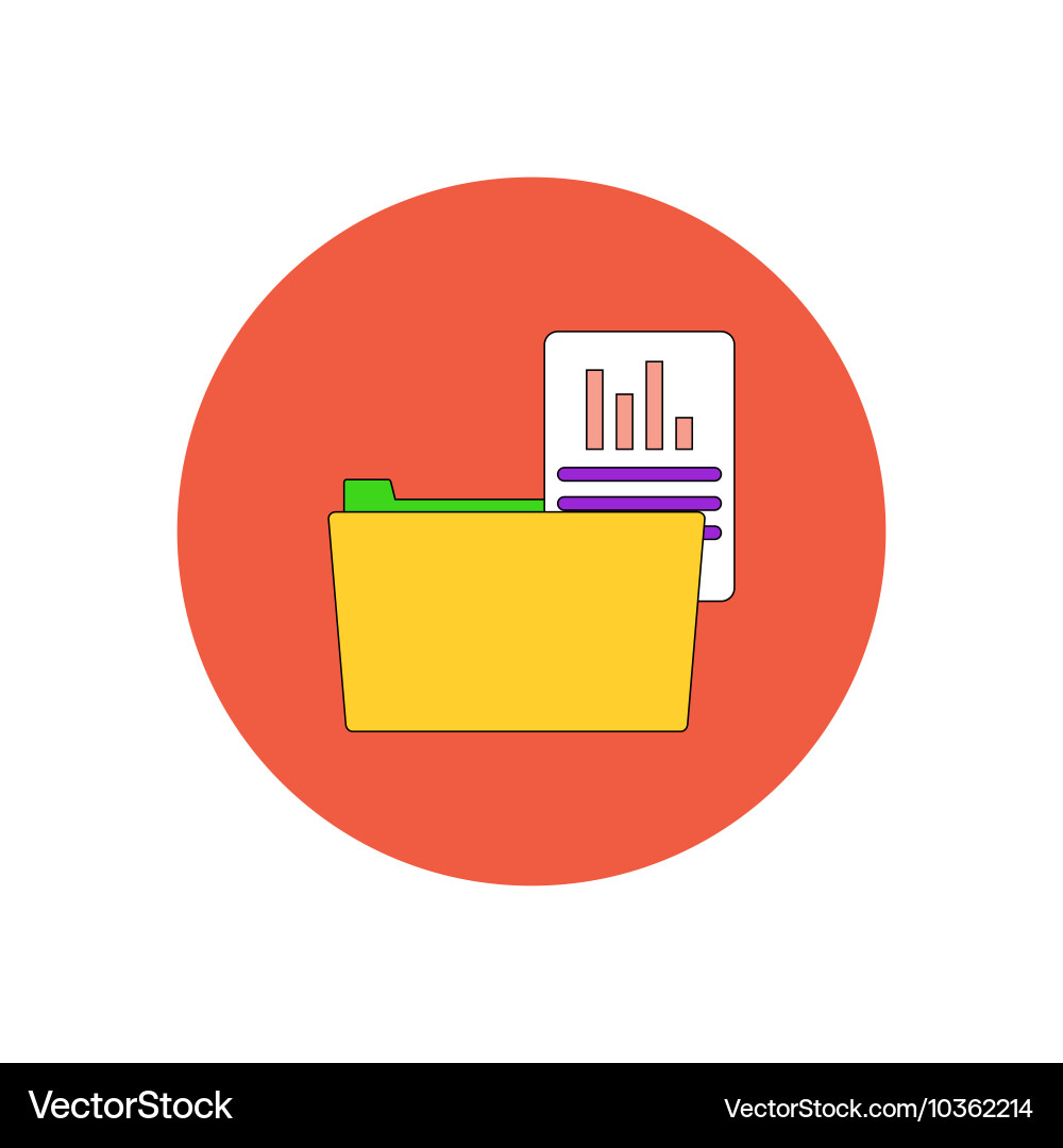 In flat design of file vector image