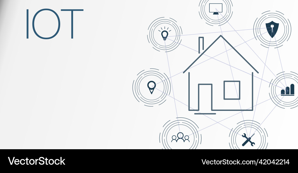 Internet of things iot and networking vector image