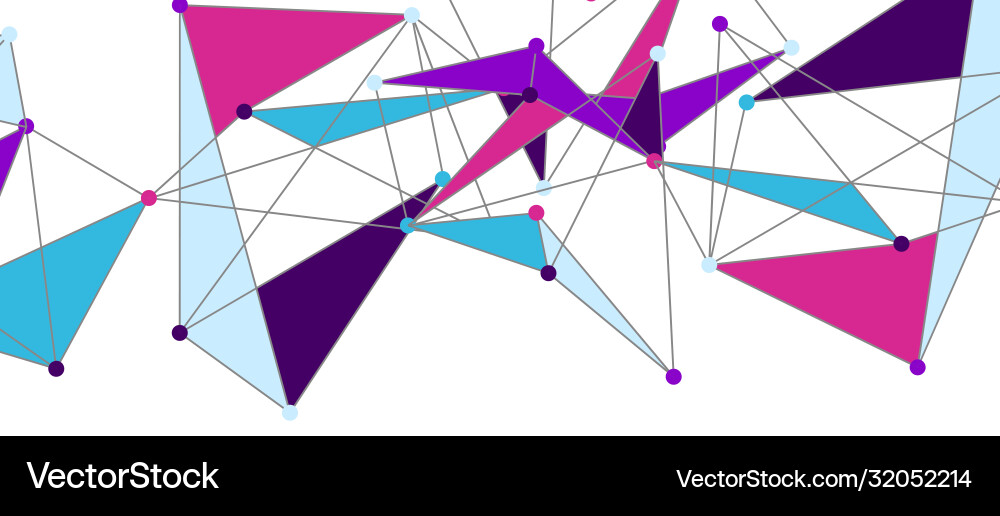 Line points connections triangular technology Vector Image