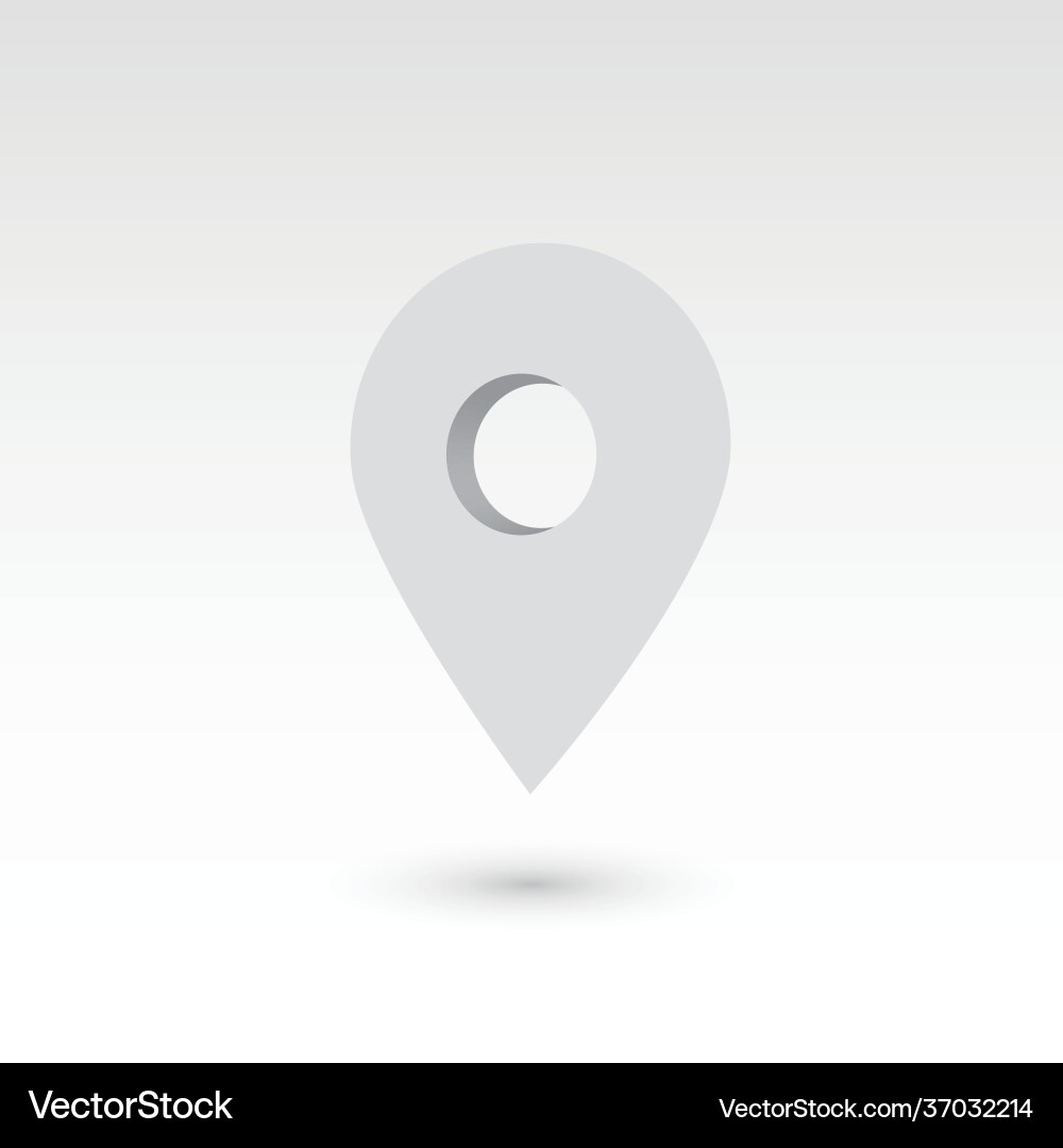 Map pointer - 3d object vector image
