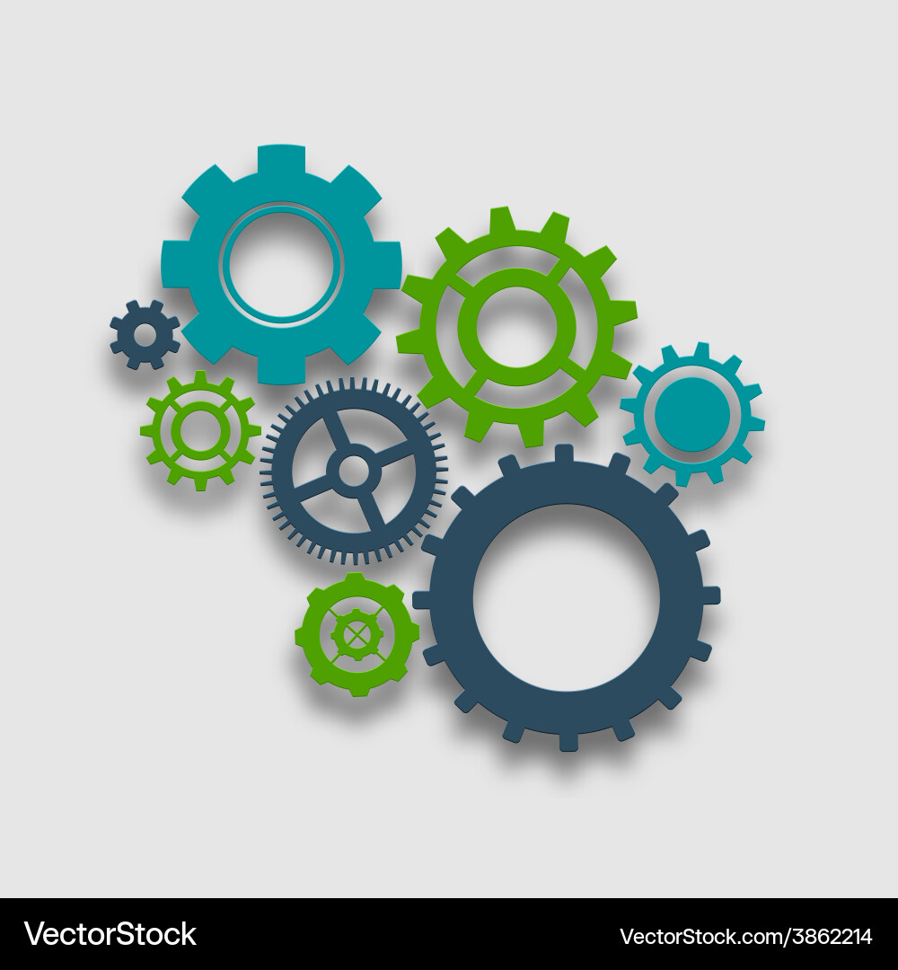 Mechanical Gears and Cogs vector image