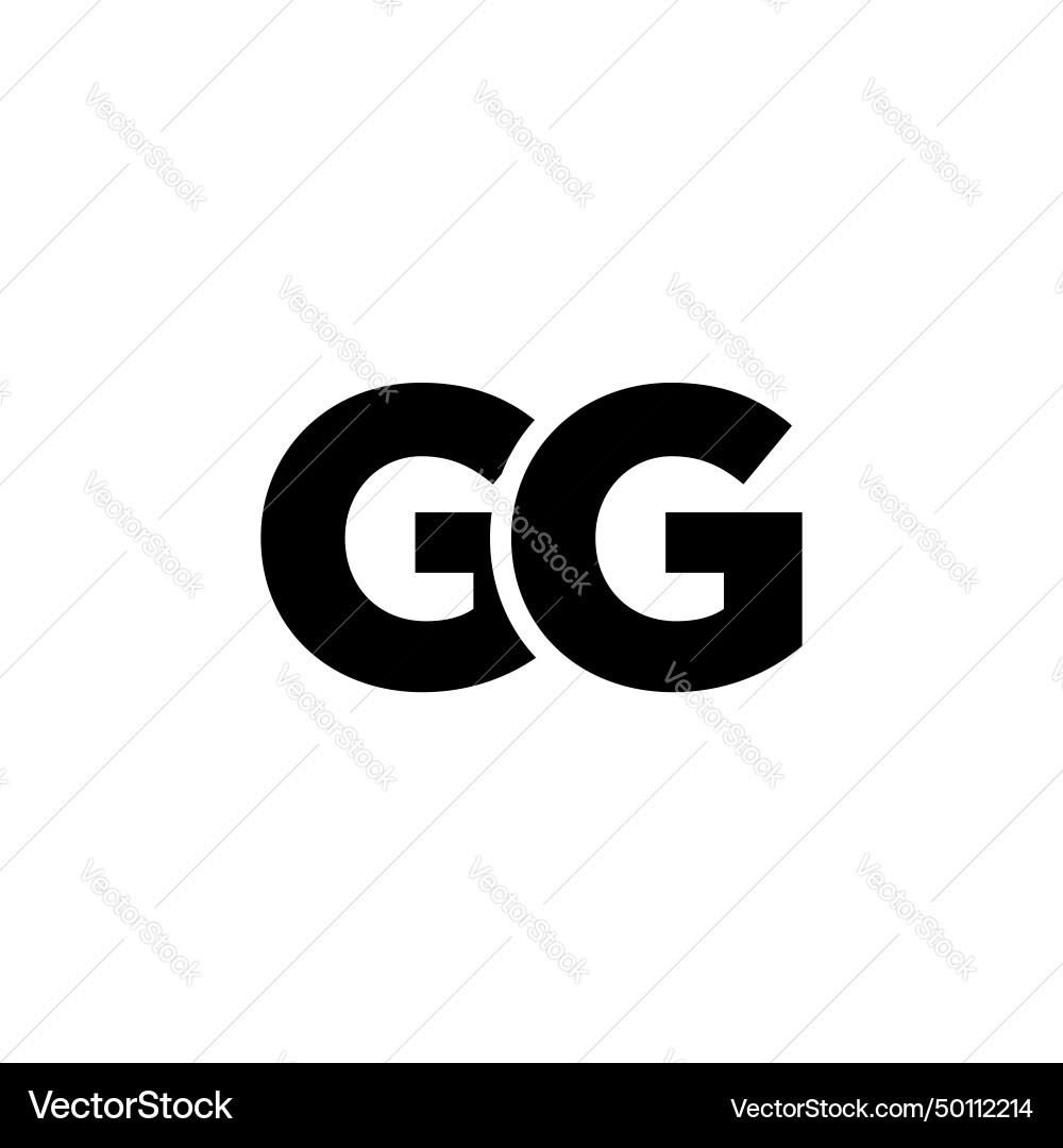 Minimalist GG Logo Template - Initial Monogram Vector Image