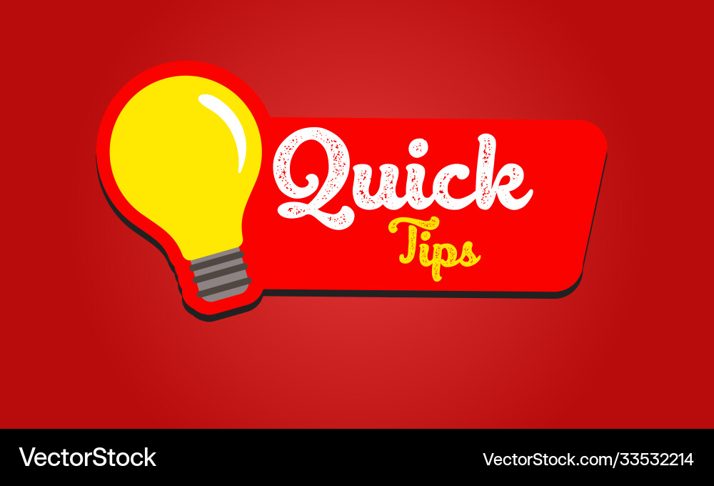 Quick tips modern helpful banner Vector Image