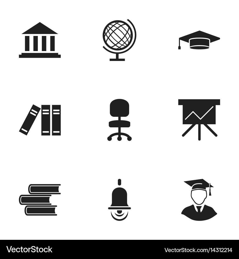 Set of 9 editable science icons includes symbols vector image
