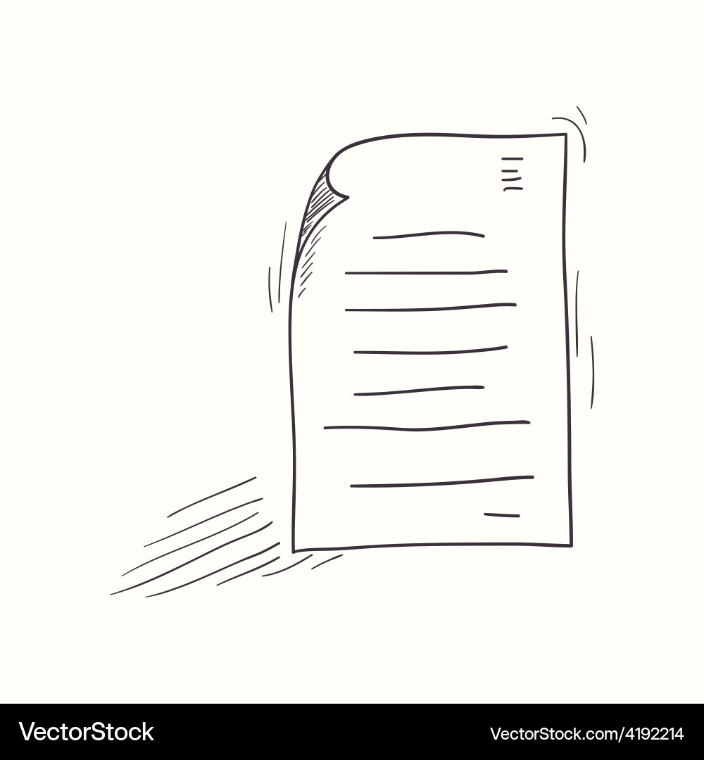 Sketched my document desktop icon vector image