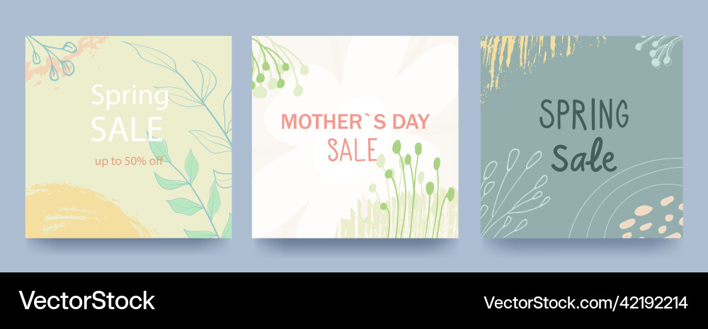 Spring green square backgrounds minimalistic Spring green square backgrounds minimalistic vector image