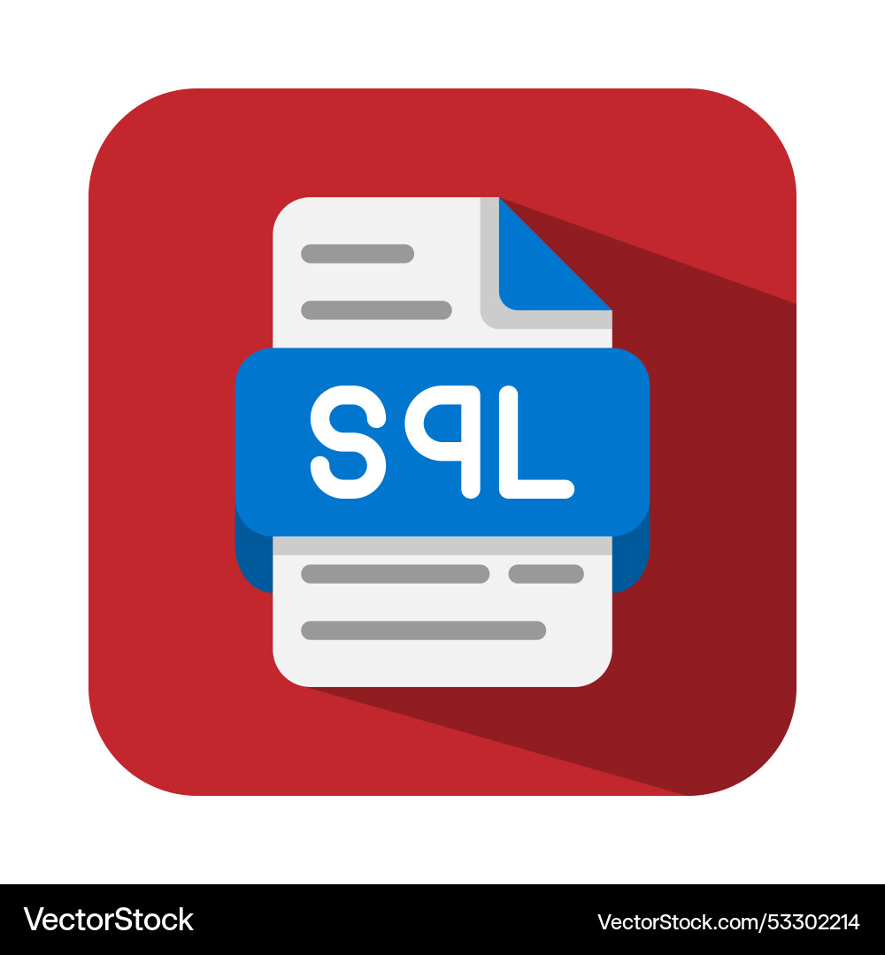 Sql Dokument Datenbank flache Symbole Formaterweiterung Sql Dokument Datenbank flache Symbole Formaterweiterung vektorbild