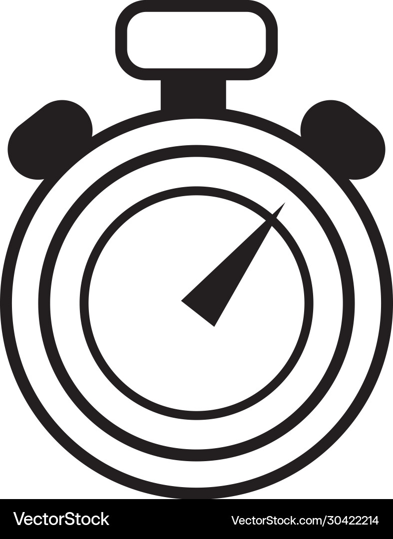 Timer chronometer counter line style Timer chronometer counter line style vector image
