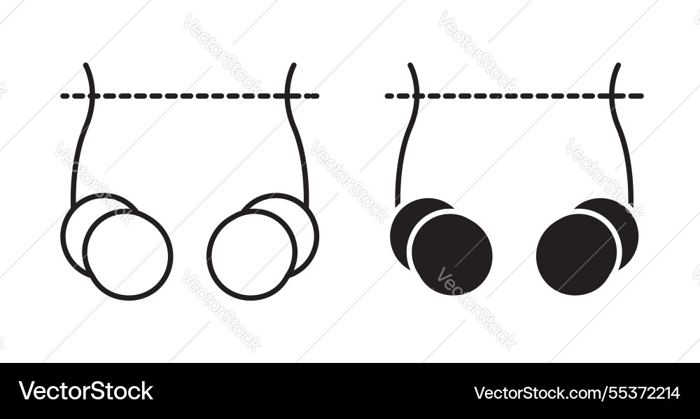 Vasectomy icon set in thin line for web Vector Image