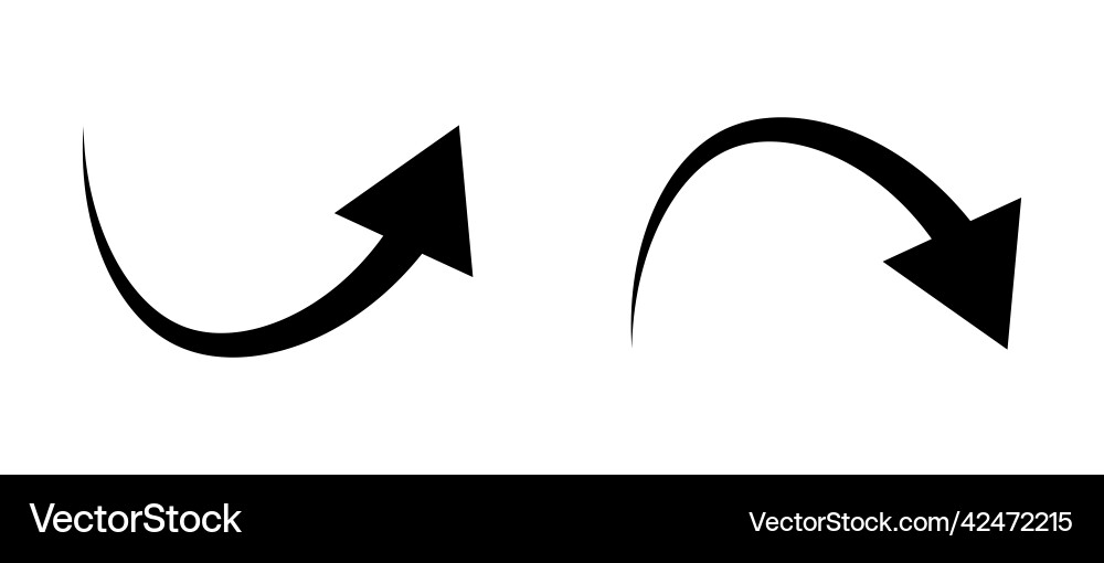 A set of ascending and descending arrows vector image