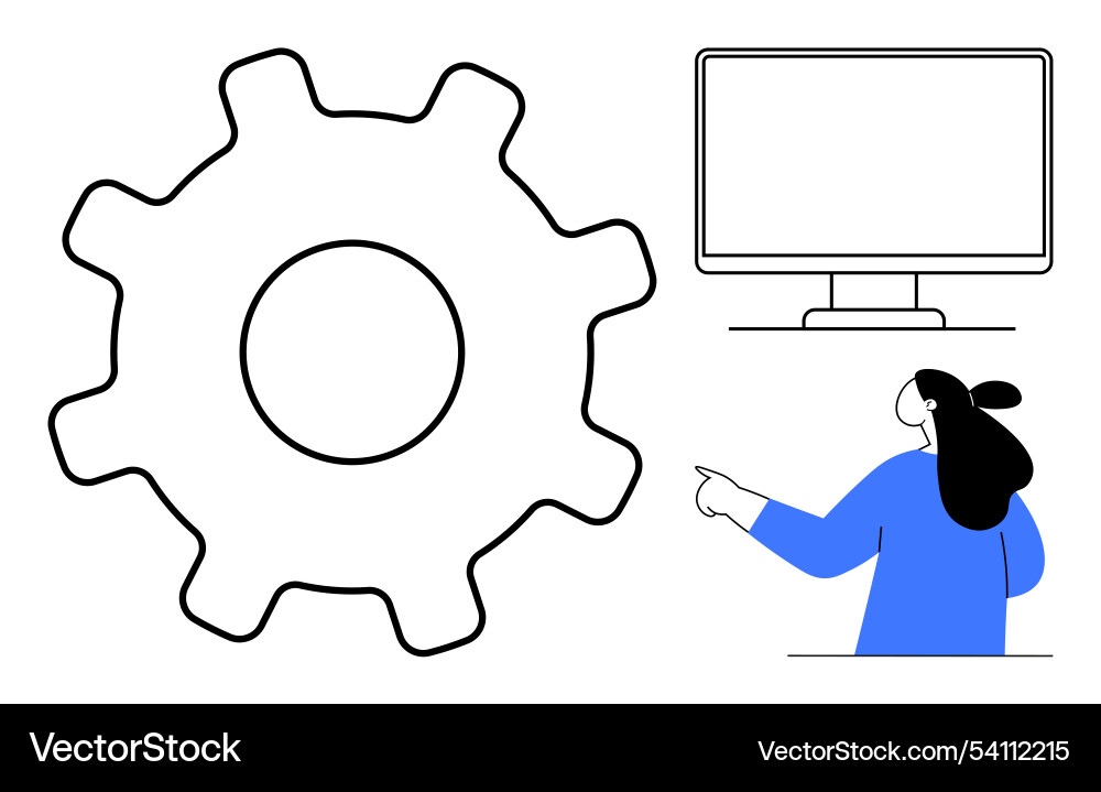 Abstract visual representation of technology vector image