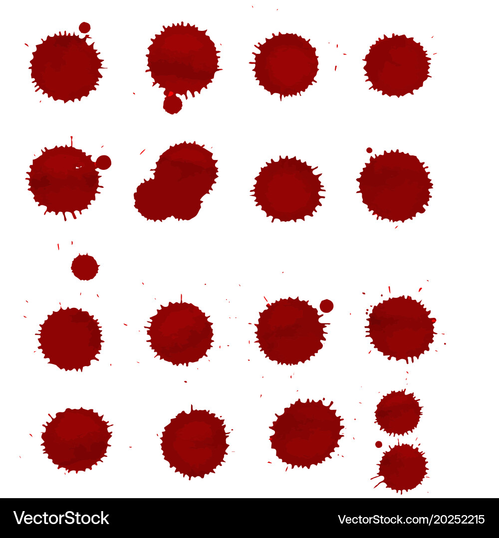 Blobs stains set isolated on white background vector image