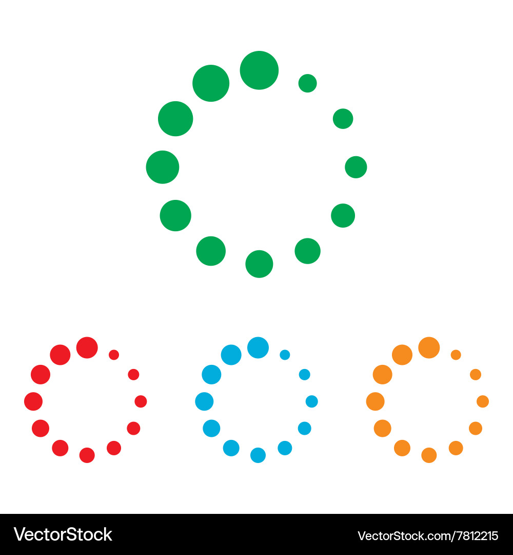 Circular loading sign vector image