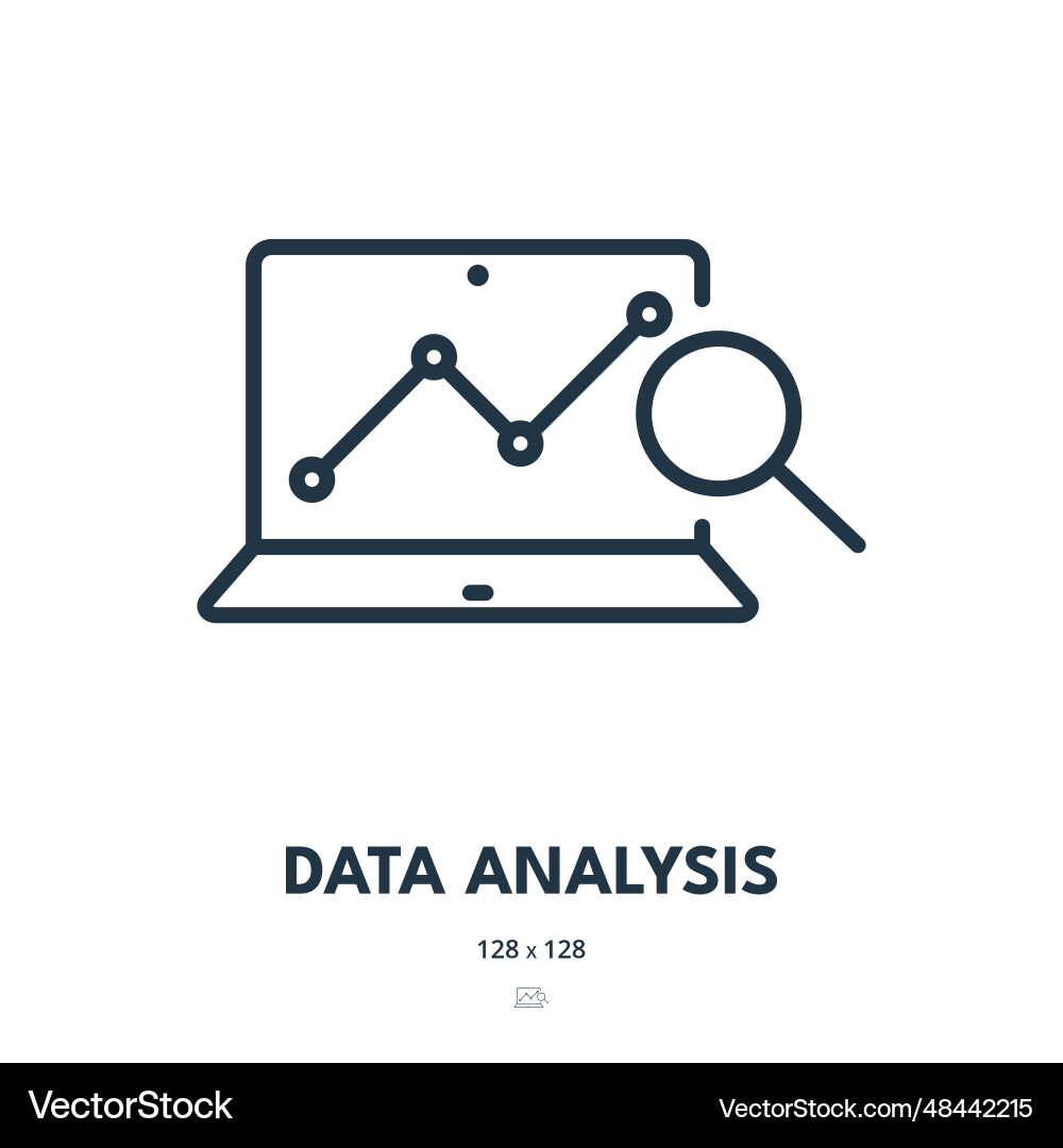Data analysis icon analytics report graph vector image