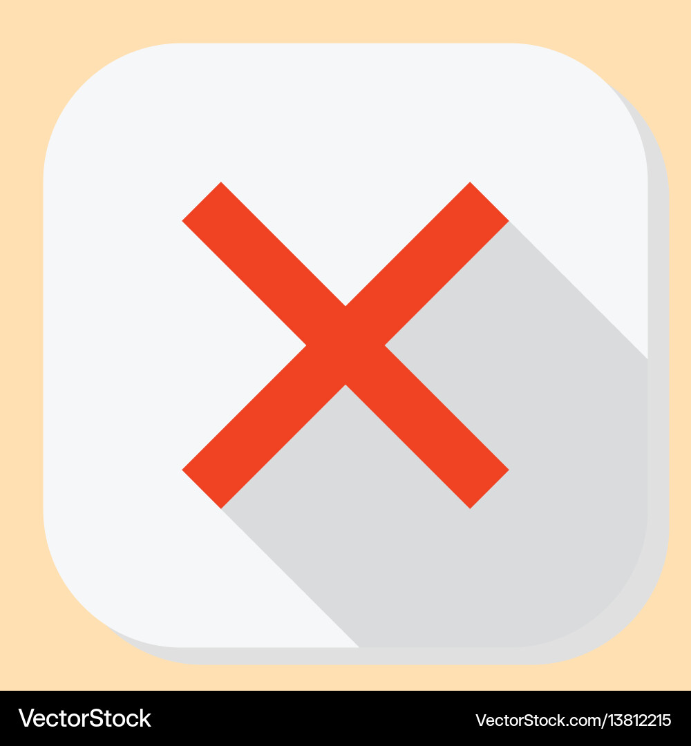 Delete close exit icon symbol for web application Delete close exit icon symbol for web application vector image