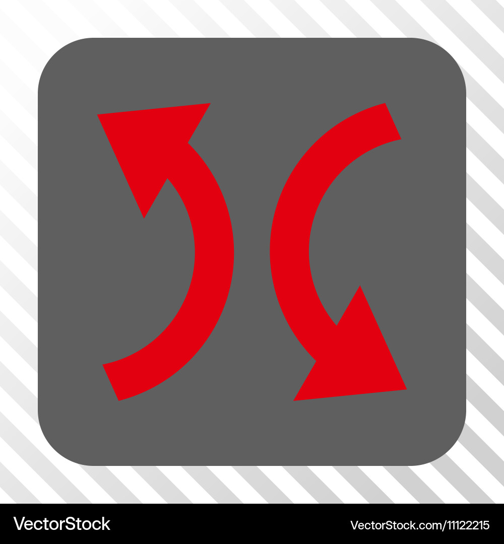 Exchange arrows rounded square button Vector Image