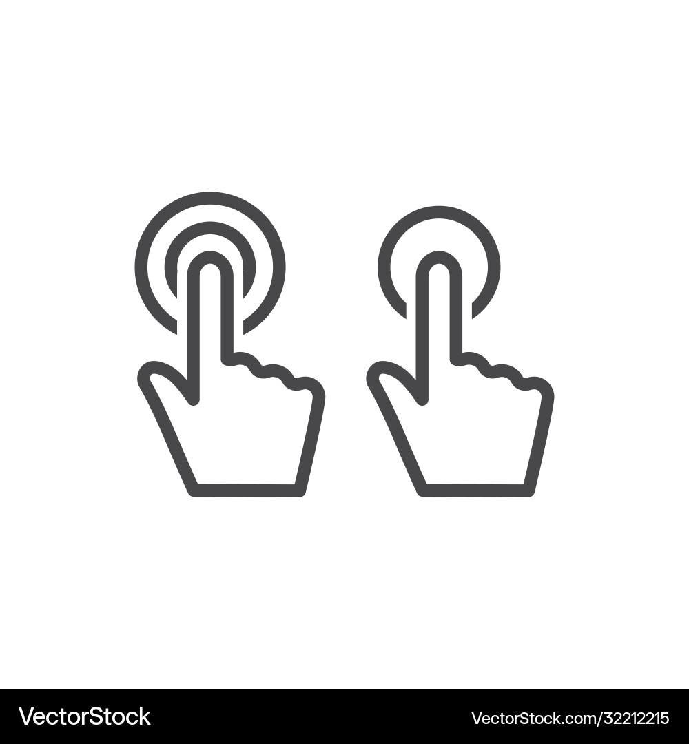 Hand touch or click web symbol vector image