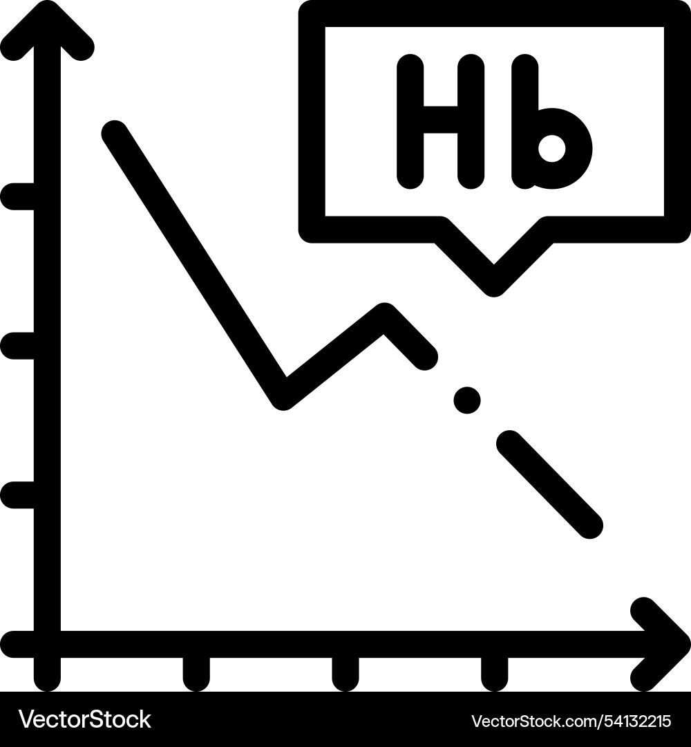 Hemoglobin icon thin linear style design isolated Hemoglobin icon thin linear style design isolated Vector Image